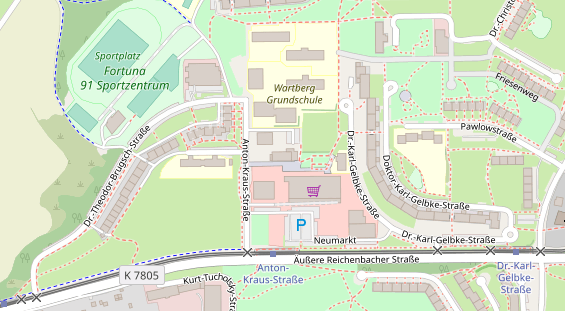 Zahnarzt auf Satellitenbild