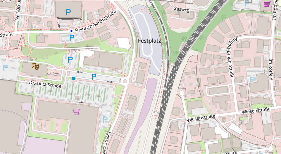 Zahnarzt auf Satellitenbild