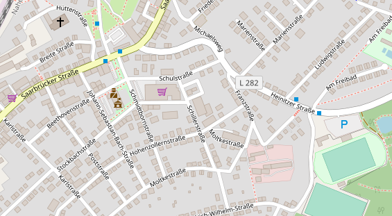 Zahnarzt auf Satellitenbild