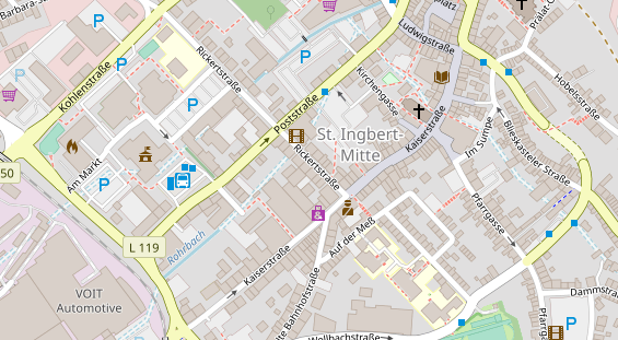 Zahnarzt auf Satellitenbild