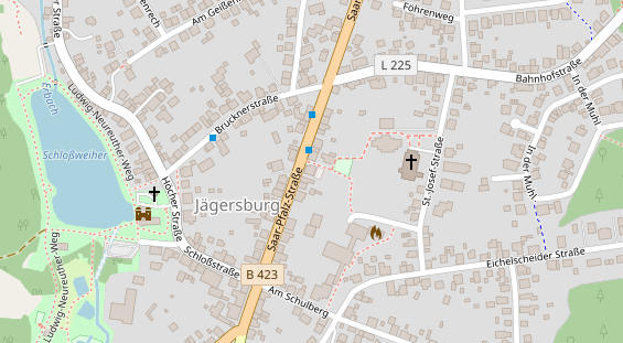 Zahnarzt auf Satellitenbild