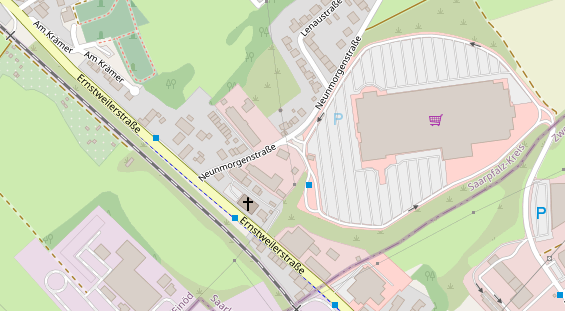 Zahnarzt auf Satellitenbild