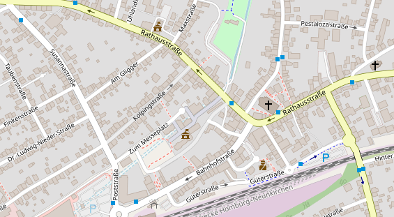 Zahnarzt auf Satellitenbild