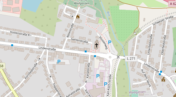 Zahnarzt auf Satellitenbild