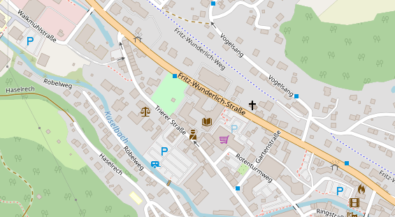 Zahnarzt auf Satellitenbild