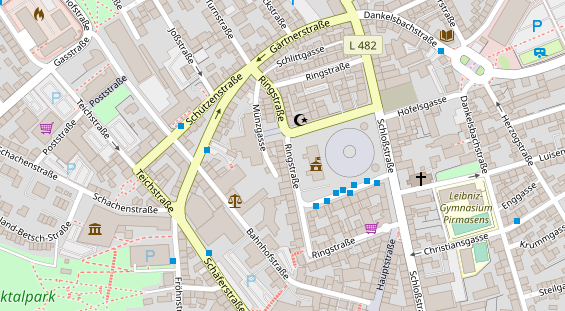 Zahnarzt auf Satellitenbild