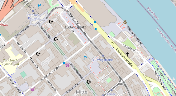 Zahnarzt auf Satellitenbild