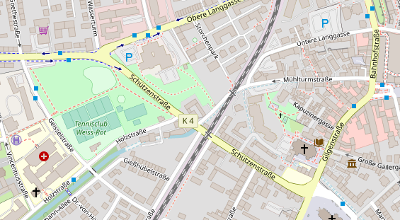 Zahnarzt auf Satellitenbild