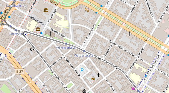 Zahnarzt auf Satellitenbild