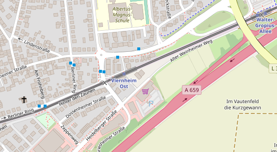 Zahnarzt auf Satellitenbild