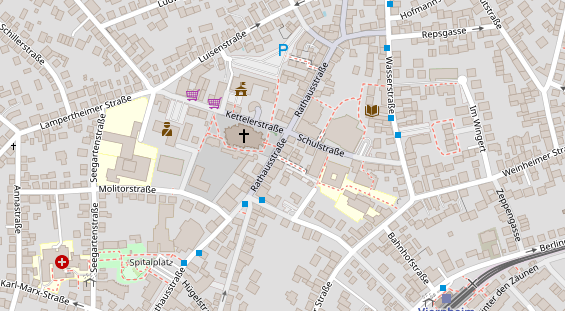 Zahnarzt auf Satellitenbild